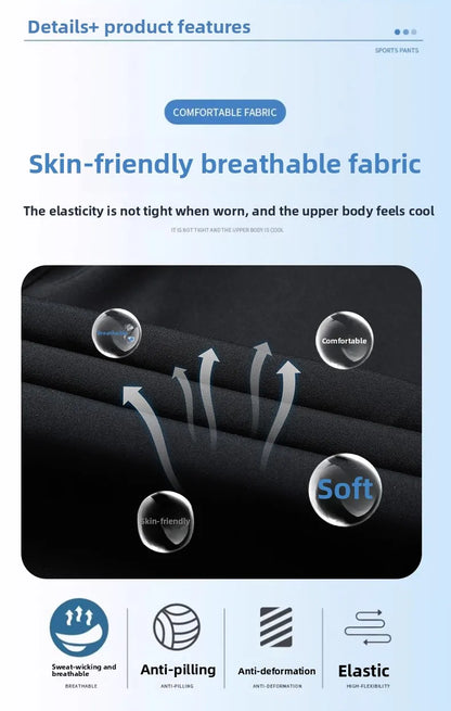 Men Jogger Pants – Breathable Quick Dry Drawstring Sports Sweatpants
