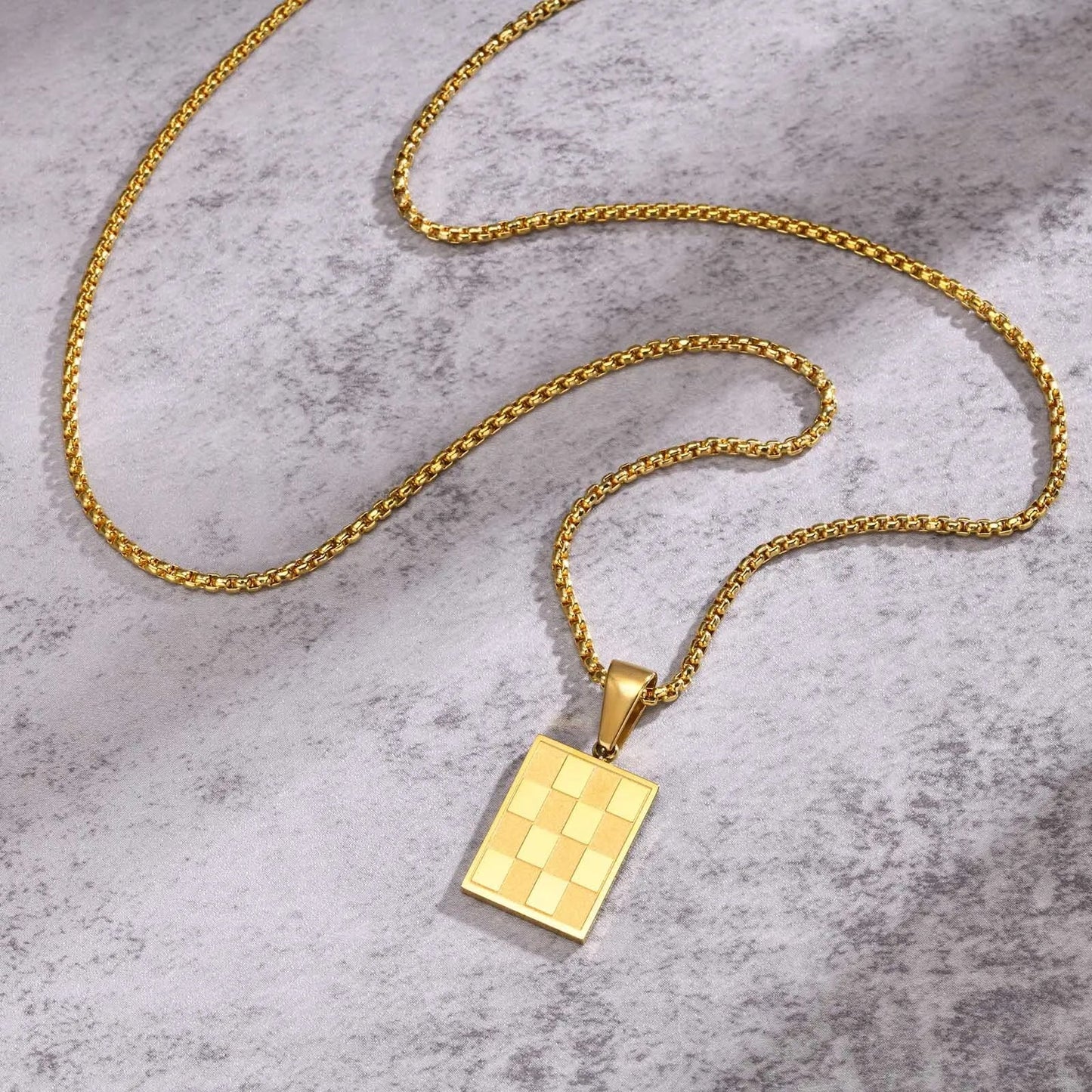Small Dog Tag Pendant Necklace | Military Style Stainless Steel Gift for Men