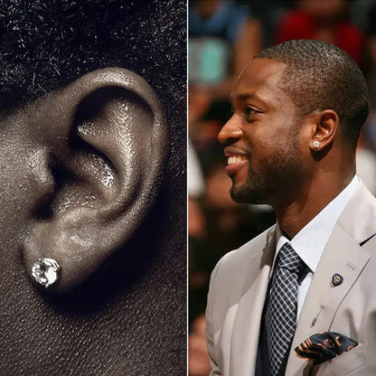 Magnetic Stud Earrings for Men | Non Pierced Crystal Clip On Earrings