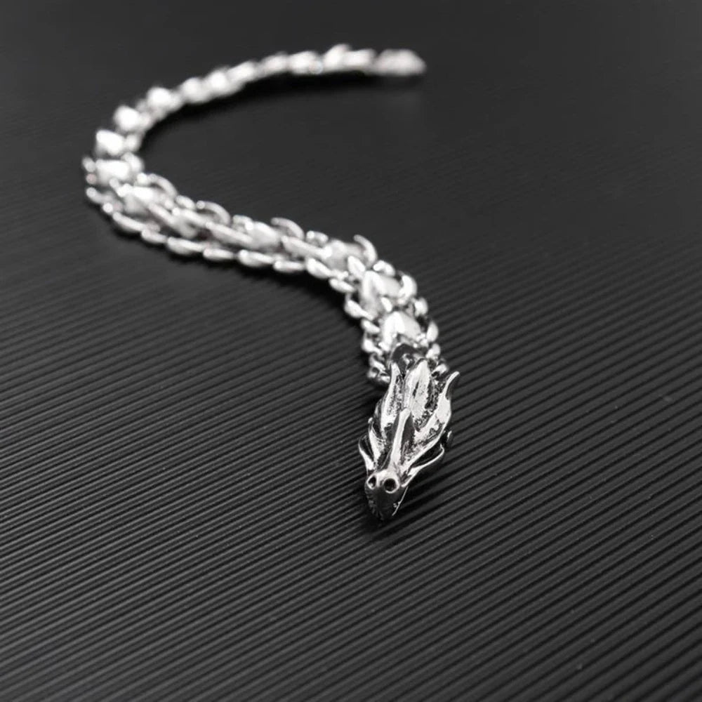 Hip Hop Punk Dragon Scale Bracelet | Bold Keel Design for Men