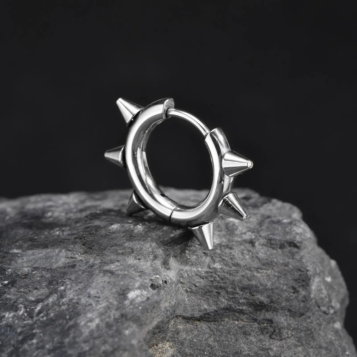 Stainless Steel Rivet Hoop Earrings for Men | Waterproof and Hypoallergenic Circle Earrings