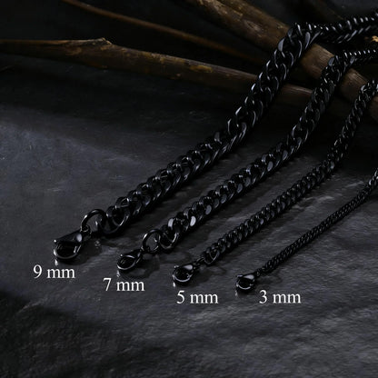 Men's Chunky Miami Cuban Chain Necklace | Vintage Punk Hip Hop Stainless Steel Link Collar Jewelry