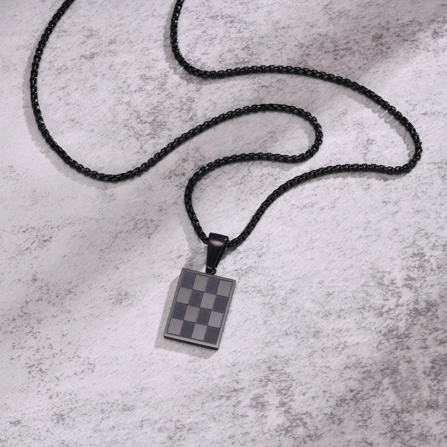 Small Dog Tag Pendant Necklace | Military Style Stainless Steel Gift for Men