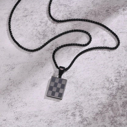 Small Dog Tag Pendant Necklace | Military Style Stainless Steel Gift for Men