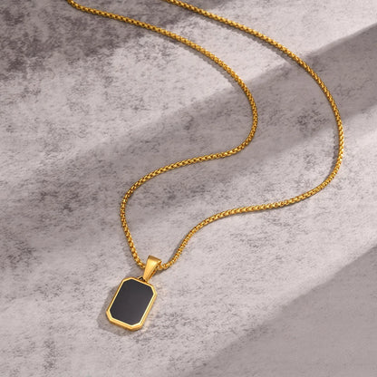 Small Dog Tag Pendant Necklace | Military Style Stainless Steel Gift for Men