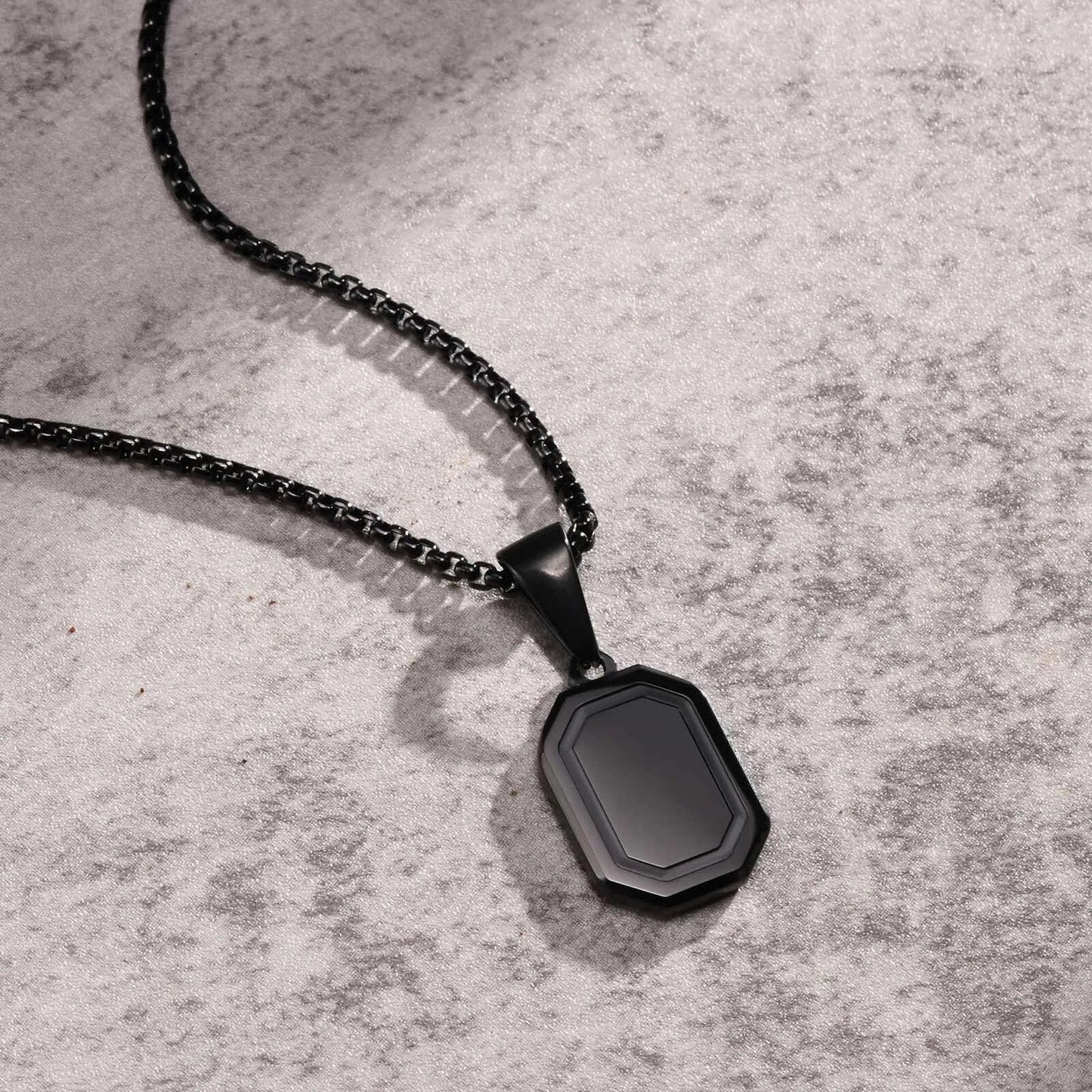 Small Dog Tag Pendant Necklace | Military Style Stainless Steel Gift for Men