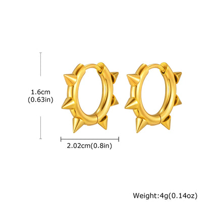 Stainless Steel Rivet Hoop Earrings for Men | Waterproof and Hypoallergenic Circle Earrings