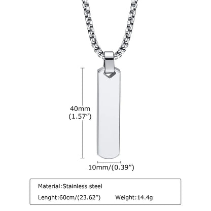 2pcs Vertical Layer Necklaces for Men | Waterproof Stainless Steel Cuban Chain Collar