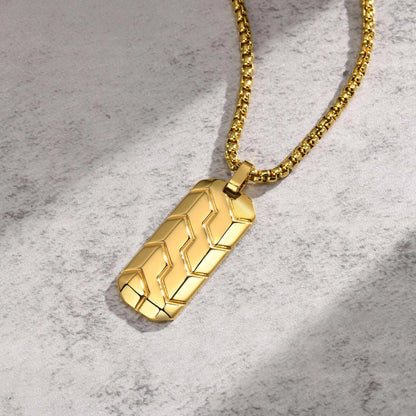 Small Dog Tag Pendant Necklace | Military Style Stainless Steel Gift for Men