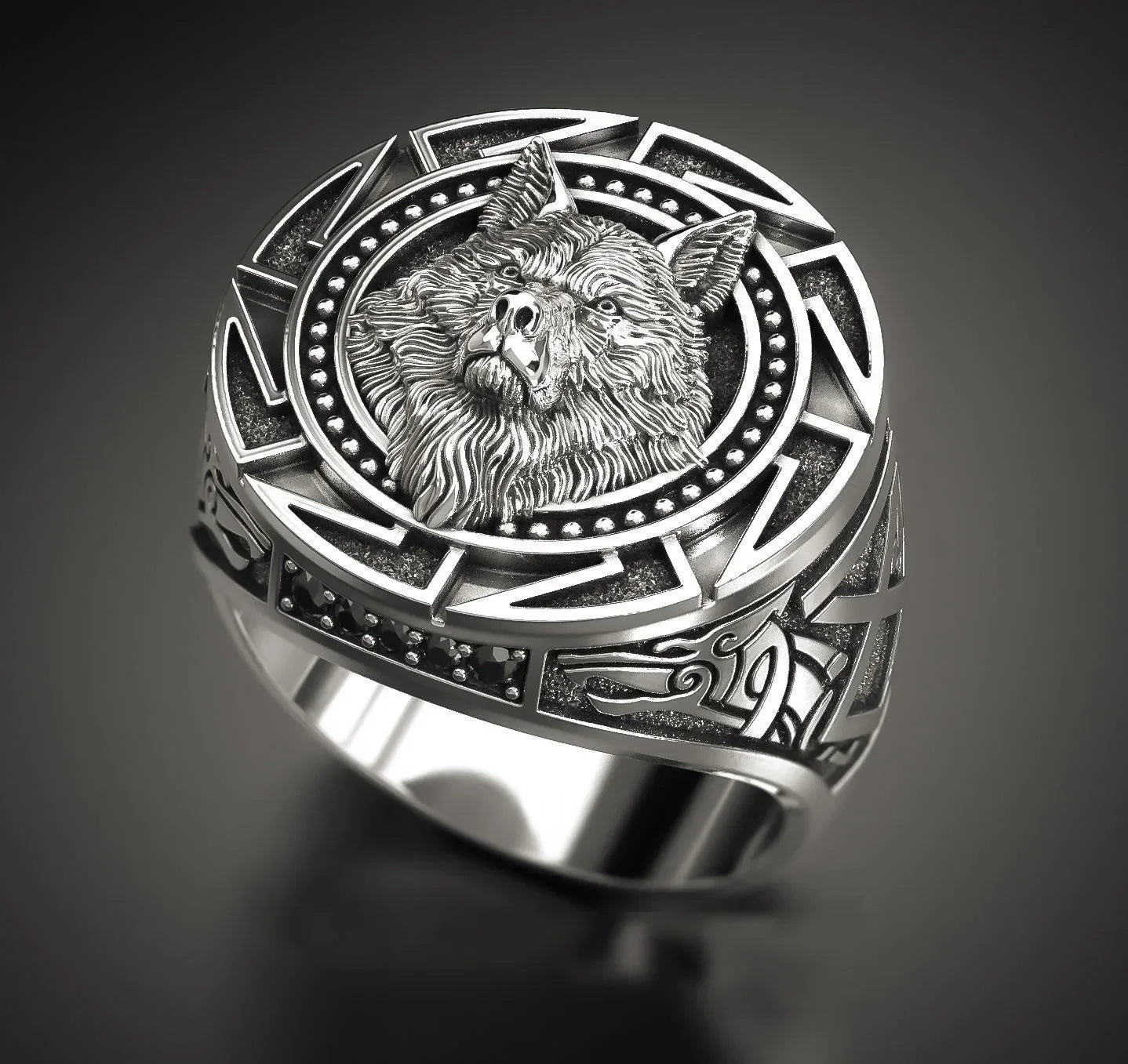 Andara 925 Sterling Silver Ring | Retro Wolf Totem Warrior Ring for Men