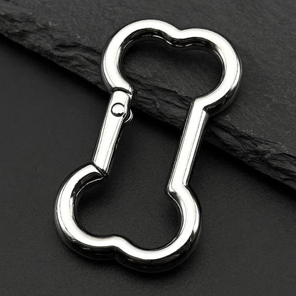 Punk Dog Bone Pendant Necklace | Stainless Steel Silver Goth Choker