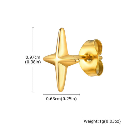 Gold Stud Earrings for Men | Hypoallergenic Stainless Steel Hip Hop Jewelry