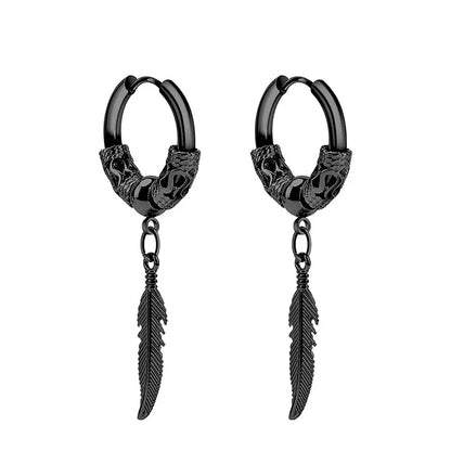 2pc Stainless Steel Cross Earrings Set | Gothic Punk Huggies for Men