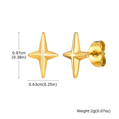 Gold Stud Earrings for Men | Hypoallergenic Stainless Steel Hip Hop Jewelry