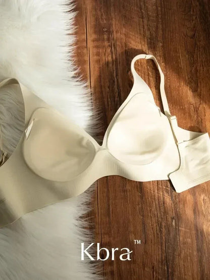 MOYISU Lingerie Women's Summer Traceless Small Bra Pull Together No Underwire Jelly Bar Soft Support Tuck Back Bra Cover
