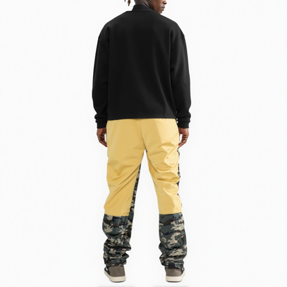 Men's Camo and Yellow Color Block Cargo Pants - Blank State