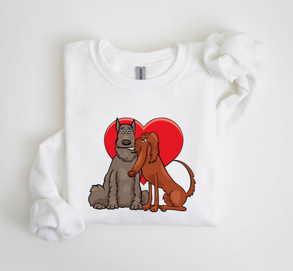 Dog Lovers Funny Retro Vintage Valentine's Day Celebration Deluxe Limited Sweatshirt