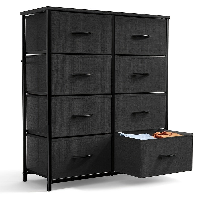 8 Drawer Dresser Storage Organizer Fabric Drawers Chest Bedroom Hallway Unit