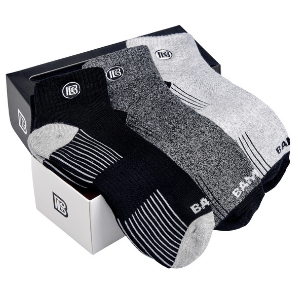 Premium Bamboo Rayon Quarter Crew Socks - 3 Pair Gift Box