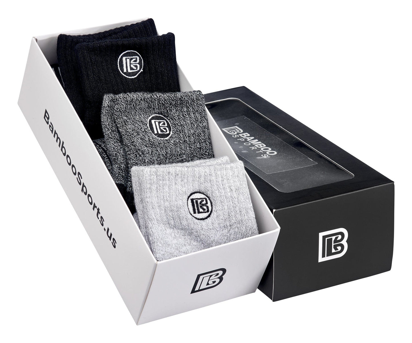 Premium Bamboo Rayon Quarter Crew Socks - 3 Pair Gift Box