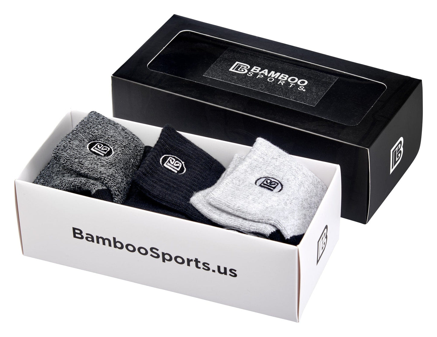 Premium Bamboo Rayon Quarter Crew Socks - 3 Pair Gift Box