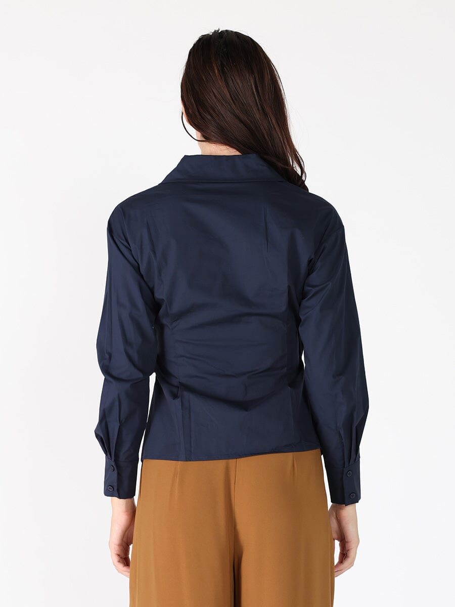 Cross Body Belt Design Side Gathered Top