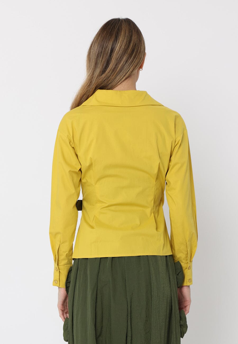 Cross Body Belt Design Side Gathered Top