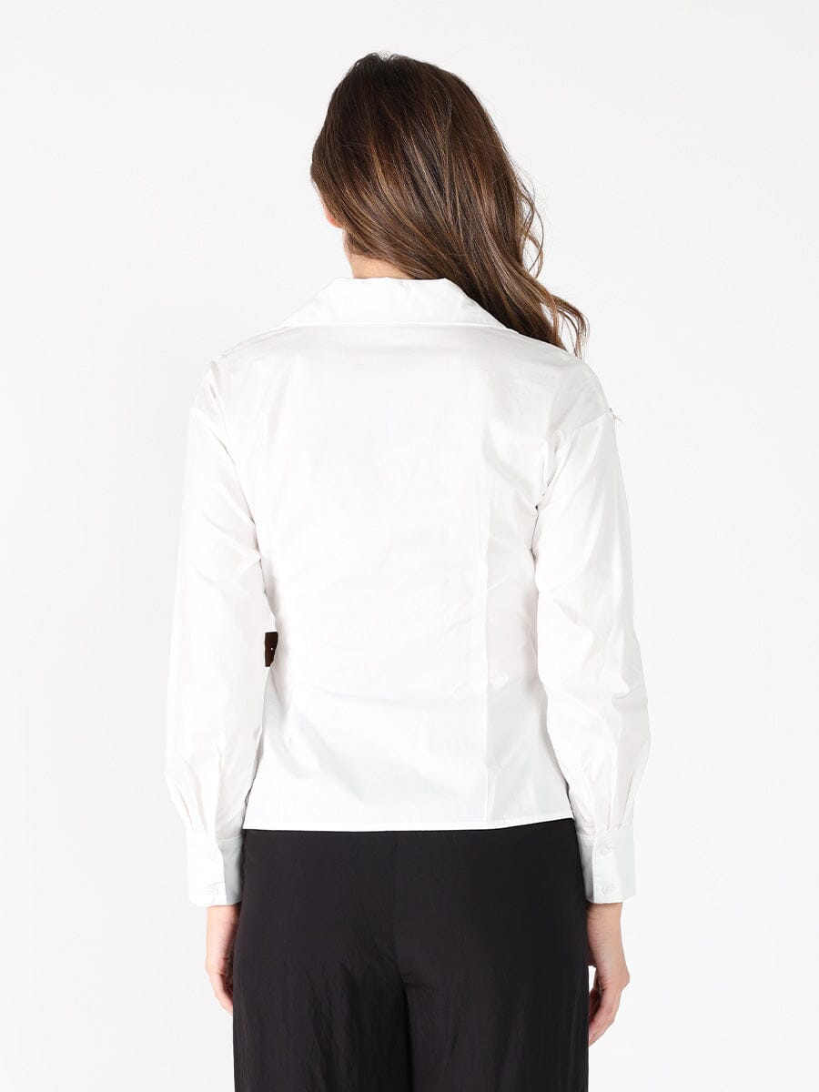 Cross Body Belt Design Side Gathered Top
