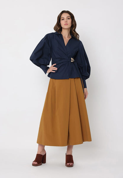 Crossbody Long Sleeve Solid Top
