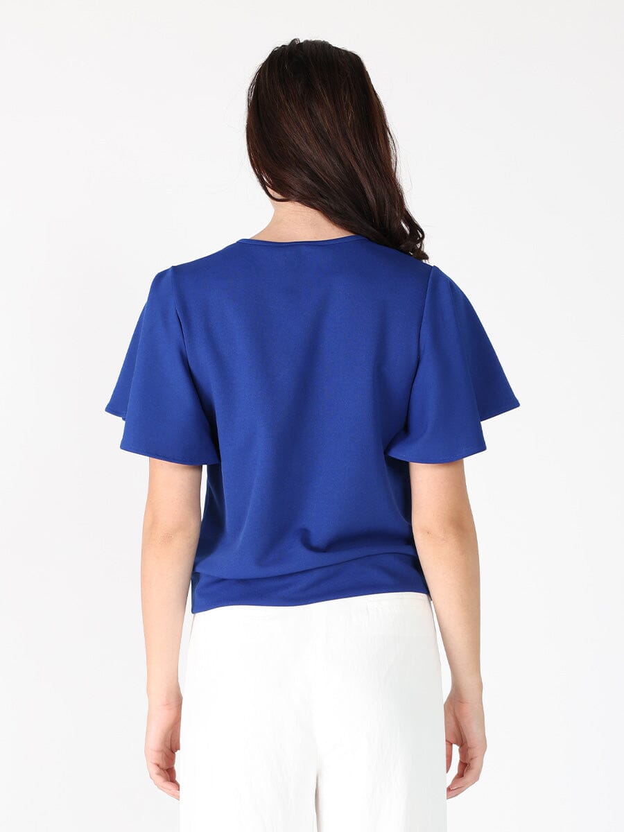 Crystal Embroidered Crewneck Top
