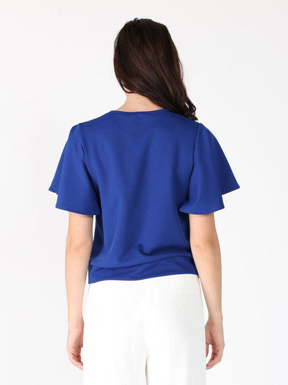 Crystal Embroidered Crewneck Top