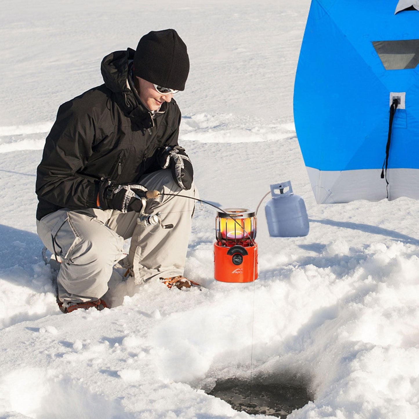 2000W 2-in-1 Gas Tent Heater and Camping Stove