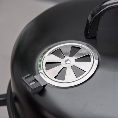 3-in-1 Vertical Charcoal BBQ Smoker Grill with 2 Cooking Areas and Thermometer