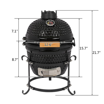 13" Ceramic Charcoal Grill XH – Compact Kamado-Style Outdoor Cooker