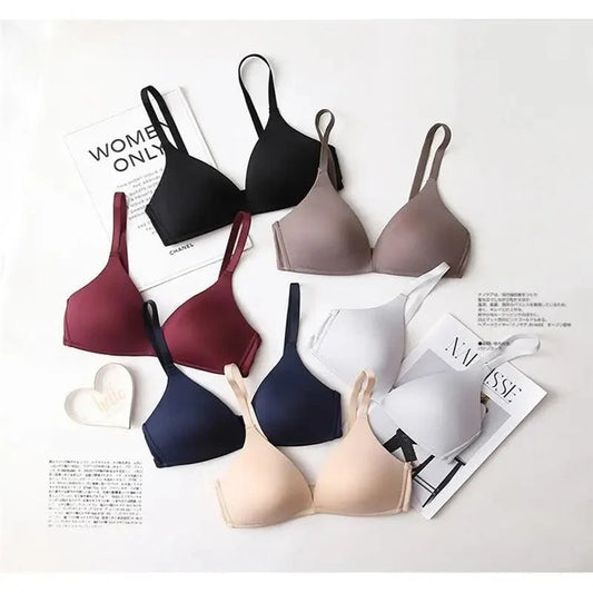 Elegance Seamless Bras for Women Push Up Bras No Wire Brassiere A B Cup Underwear Sexy Bra Three Quarters(3/4 Cup) Bras For Ladies