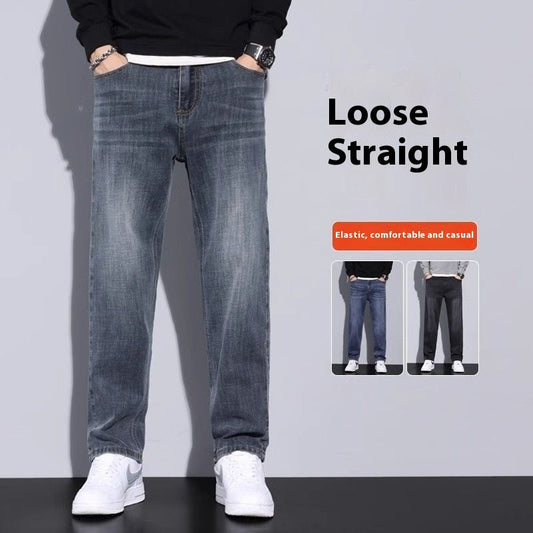 Jeans Loose Straight Casual Long Pants Men
