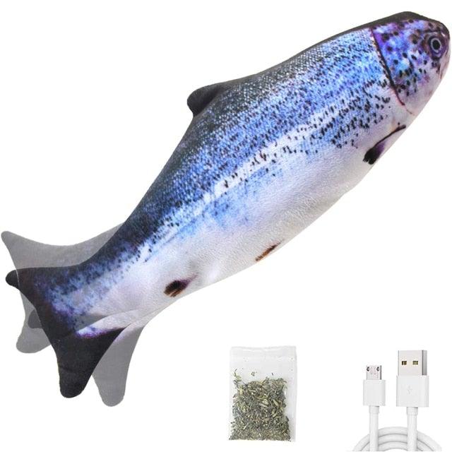 Floppy Fish Cat Toy Moving Fish Toy for Cats Interactive Flopping Cat Kicker Fish Toy Dancing Wiggle Fish Catnip Toys Fun Toy for Cat Exercise