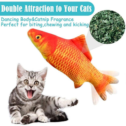 Floppy Fish Cat Toy Moving Fish Toy for Cats Interactive Flopping Cat Kicker Fish Toy Dancing Wiggle Fish Catnip Toys Fun Toy for Cat Exercise