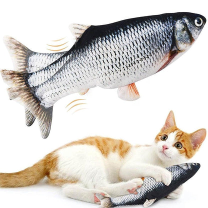 Floppy Fish Cat Toy Moving Fish Toy for Cats Interactive Flopping Cat Kicker Fish Toy Dancing Wiggle Fish Catnip Toys Fun Toy for Cat Exercise