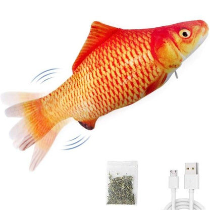 Floppy Fish Cat Toy Moving Fish Toy for Cats Interactive Flopping Cat Kicker Fish Toy Dancing Wiggle Fish Catnip Toys Fun Toy for Cat Exercise