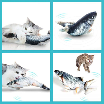 Floppy Fish Cat Toy Moving Fish Toy for Cats Interactive Flopping Cat Kicker Fish Toy Dancing Wiggle Fish Catnip Toys Fun Toy for Cat Exercise