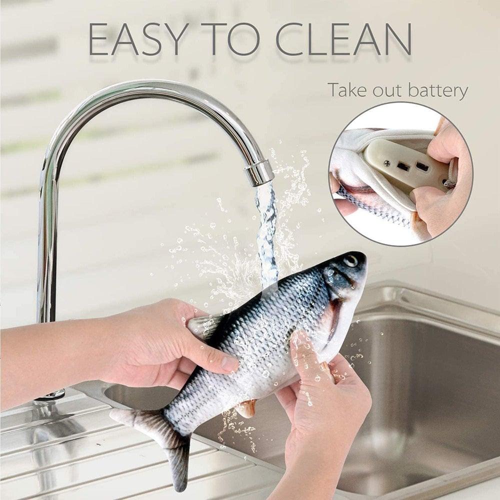 Floppy Fish Cat Toy Moving Fish Toy for Cats Interactive Flopping Cat Kicker Fish Toy Dancing Wiggle Fish Catnip Toys Fun Toy for Cat Exercise