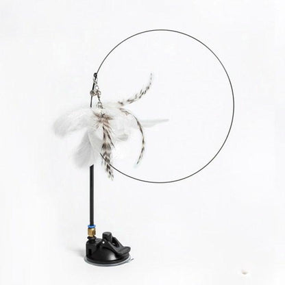 Funny Feather Bird with Bell Cat Stick Toy for Kitten Playing Teaser Wand Toy Cat Supplies Interactive Wiggle Moving Cat Kicker Toy with Plush Interactive Cat Toys Fun Toy For Cat Exercise