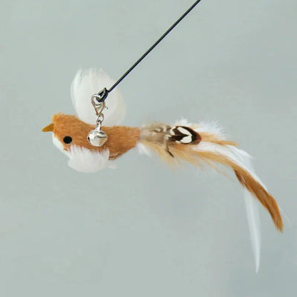 Hands-Free Feather Cat Wand with Bell | Suction Cup Interactive Toy for Hunting and Exercise