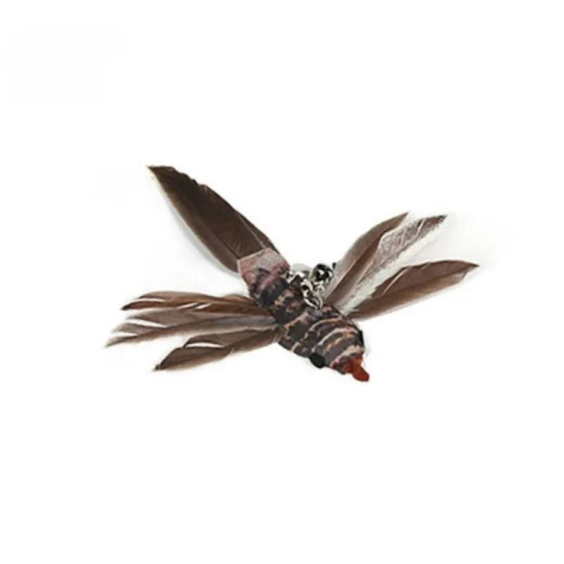Hands-Free Feather Cat Wand with Bell | Suction Cup Interactive Toy for Hunting and Exercise