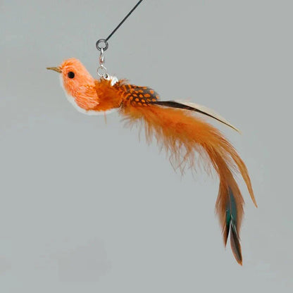 Hands-Free Feather Cat Wand with Bell | Suction Cup Interactive Toy for Hunting and Exercise