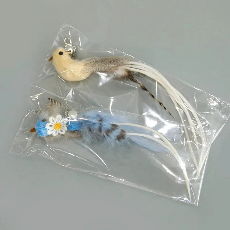 Hands-Free Feather Cat Wand with Bell | Suction Cup Interactive Toy for Hunting and Exercise