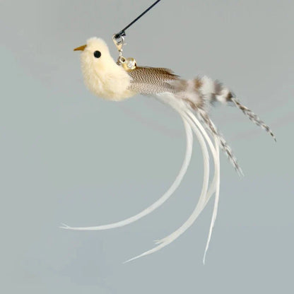 Hands-Free Feather Cat Wand with Bell | Suction Cup Interactive Toy for Hunting and Exercise