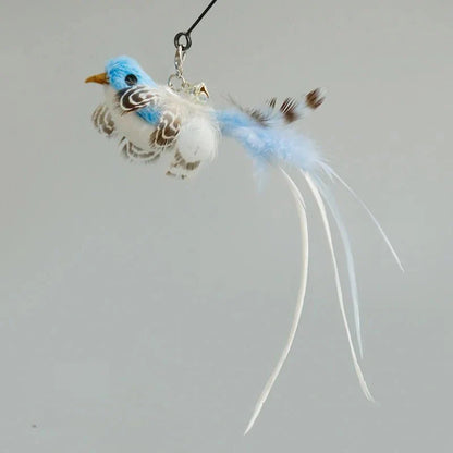 Hands-Free Feather Cat Wand with Bell | Suction Cup Interactive Toy for Hunting and Exercise