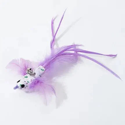 Hands-Free Feather Cat Wand with Bell | Suction Cup Interactive Toy for Hunting and Exercise